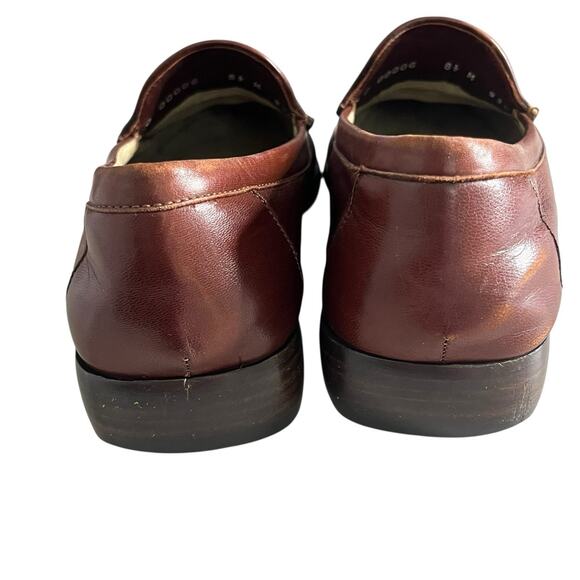 Bragano Tassel Leather Dress Loafers Men\'s Size 8.5 M Brown Crafted in Italy main image 4